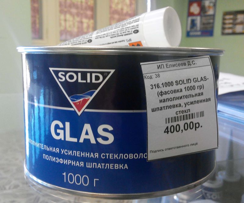 Шпатлевка, усиленная стекловолокном