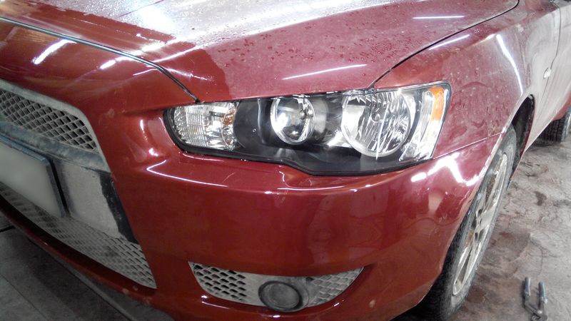 Ремонт бампера Mitsubishi Lancer X